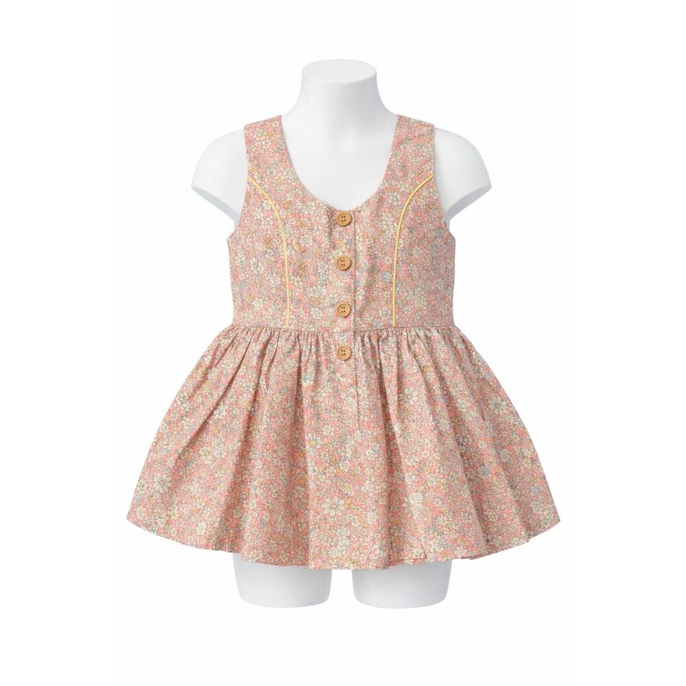 Lacey Lane Toddler Girls Floral Peplum Top Size 4 Sleeveless Boutique NWOT